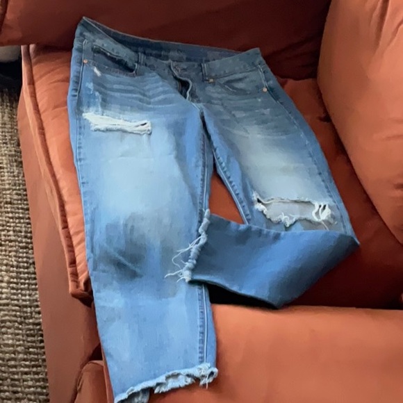 Rewash Denim - Rewatch destroyed cropped jeans 11/30